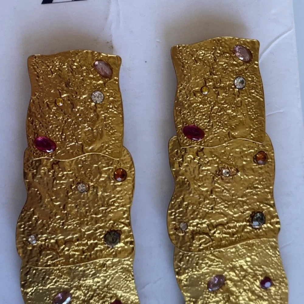 NWT Zara Maxi Gold Tone Earrings - Picture 3 of 11